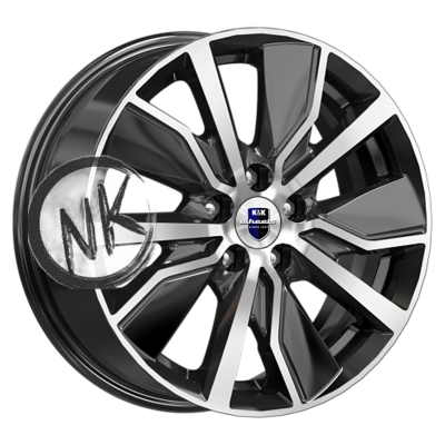 K&K 6,5×16/5×105 ET38 D56,6 Гамбит (КС961) Алмаз черный