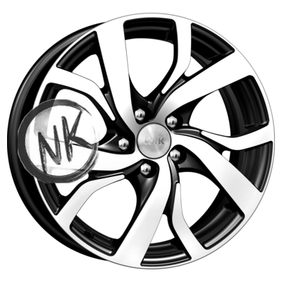 K&K 6,5×16/5×100 ET42 D57,1 Палермо-оригинал (КС607) Алмаз черный