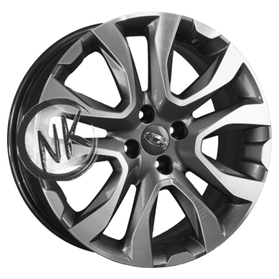 K&K 7×17/4×100 ET43 D60,15 Протон (X-Ray Cross) (КС769) Алмаз антрацит (78236)