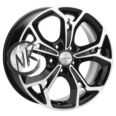 Khomen Wheels 7×17/5×108 ET50 D63,35 KHW1702 (Ford C-Max) Black-FP