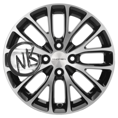 Khomen Wheels 6×15/4×100 ET40 D60,1 KHW1506 (Logan) Black-FP