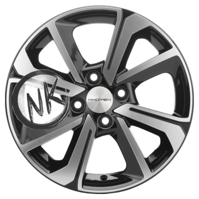 Khomen Wheels 6×15/4×100 ET48 D54,1 KHW1501 (Rio/Solaris) Black-FP