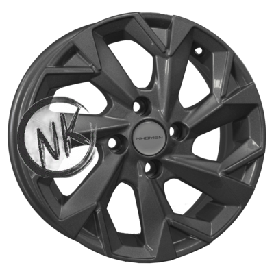 Khomen Wheels 5,5×14/4×100 ET45 D56,1 KHW1402 (Honda Civic) Gray