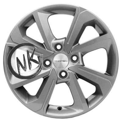 Khomen Wheels 6×15/4×100 ET50 D60,1 KHW1501 (Vesta) Gray