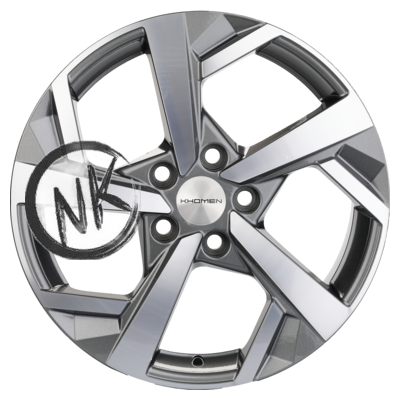 Khomen Wheels 7×17/5×112 ET43 D57,1 KHW1712 (Karoq/Octavia/Passat/Tiguan) Gray-FP
