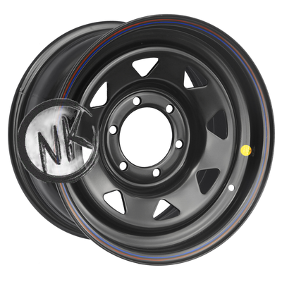 Off-Road Wheels 8×16/6×139,7 ET30 D110 Тойота/Ниссан/L200 2005+ (треуг. мелкий) Черный (с увелич.полкой под суппорт)