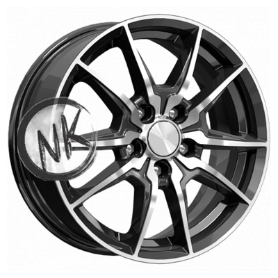 K&K 6,5×16/5×100 ET48 D56,1 Адамар-оригинал (КС886) Алмаз черный