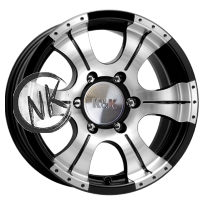 K&K 8×16/5×139,7 ET20 D110,1 Байконур (КС465М) Алмаз черный