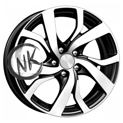 K&K 6,5×16/5×100 ET38 D67,1 Палермо (КС607) Алмаз черный