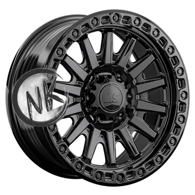 LS FlowForming 9×18/6×139,7 ET15 D106,1 RC90 BK (конус, Колпак+лого)