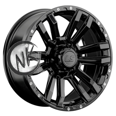 LS 9×18/6×139,7 ET15 D106,1 1339 BK (конус, Колпак+лого)