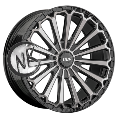 LS FlowForming 9×20/6×139,7 ET25 D100,1 RC80 BKF (конус, Колпак+лого)