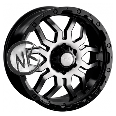 LS 7×16/5×139,7 ET5 D108,1 1285 BKF (конус, Колпак+лого)