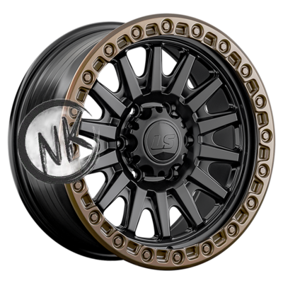 LS FlowForming 9×17/6×139,7 ET20 D106,1 RC90 BKS+BZSDSL (конус, Колпак+лого)