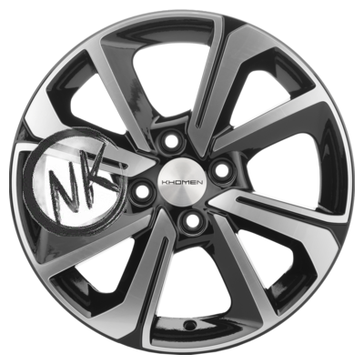 Khomen Wheels 6×15/4×100 ET39 D56,6 KHW1501 (Cobalt) Black-FP