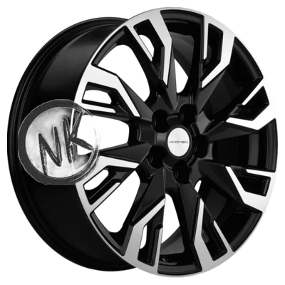 Khomen Wheels 7×18/5×114,3 ET53 D54,1 KHW1809 (Geely Coolray) Black-FP