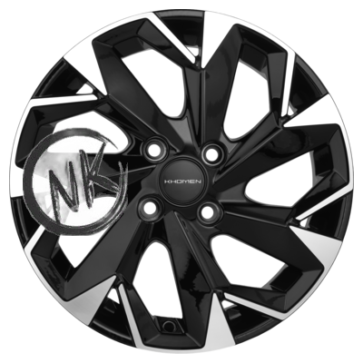 Khomen Wheels 6×15/4×100 ET39 D56,6 KHW1508 (Cobalt) Black-FP
