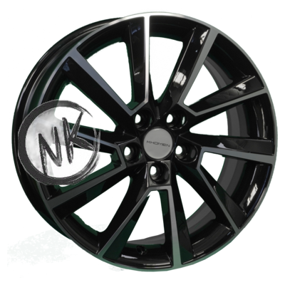 Khomen Wheels 6×16/5×100 ET45 D54,1 KHW1604 (Yaris) Black-FP
