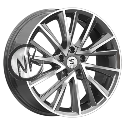 Premium Series 7,5×18/5×114,3 ET40 D66,1 КР010 (X-Trail T33) Diamond Gloss Graphite