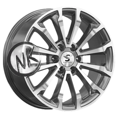 Premium Series 8,5×20/6×139,7 ET27 D77,9 КР006 (Chevrolet Tahoe IV) Diamond Gloss Graphite