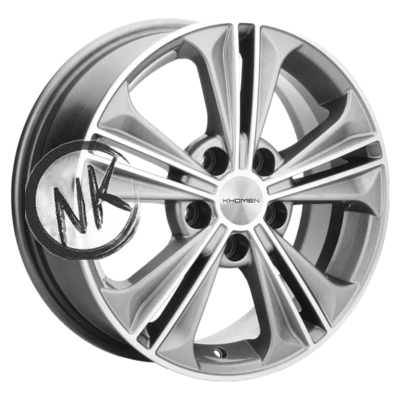 Khomen Wheels 6×16/5×114,3 ET43 D67,1 KHW1603 (Creta/Seltos) G-Silver-FP