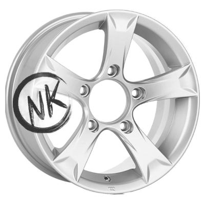 K&K 6,5×15/5×139,7 ET5 D110,1 Триал (КС621) Сильвер