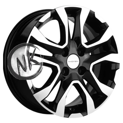 Khomen Wheels 6×15/4×100 ET39 D56,6 KHW1503 (Cobalt) Black-FP
