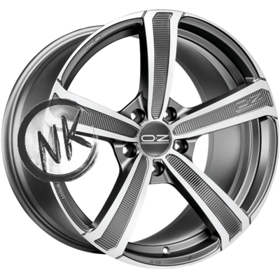 OZ 9,5×20/5×112 ET52 D79 Montecarlo HLT Matt Dark Graphite Diamond Cut