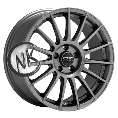 OZ 9,5×19/5×112 ET21 D66,46 Superturismo LM Matt Graphite + Silver Lettering