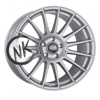 OZ 8×18/5×112 ET48 D75 Superturismo LM Matt Race Silver + Black Lettering
