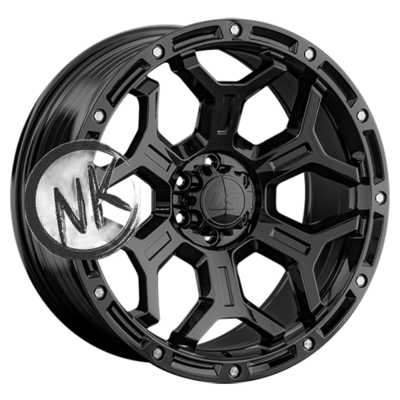 LS FlowForming 9×18/6×139,7 ET25 D106,1 RC68 BK (конус, Колпак+лого)