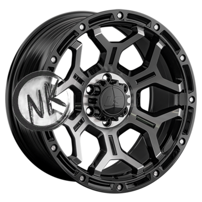 LS FlowForming 9×17/6×139,7 ET15 D106,1 RC68 BKF (конус, Колпак+лого)