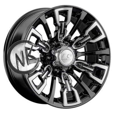 LS 8×17/6×139,7 ET-15 D106,1 1363 BKF (конус, Колпак+лого)