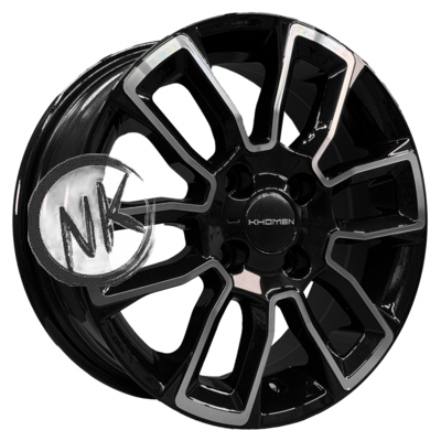 Khomen Wheels 5,5×14/4×100 ET46 D54,1 KHW1406 (Alsvin/Getz/i20) Black-FP