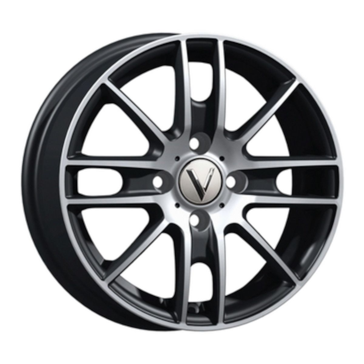 Вектор  К173  5,5R14 4*98 ET35  d58,5  Алмаз черный  [17300AK]