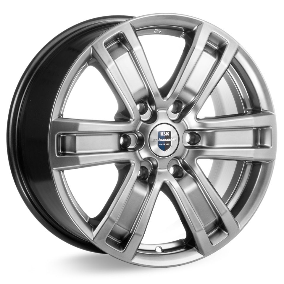 КиК  R7-Рольф-оригинал (КС457)  7,5R17 6*139,7 ET25  d106,1  Дарк платинум  [r71690]