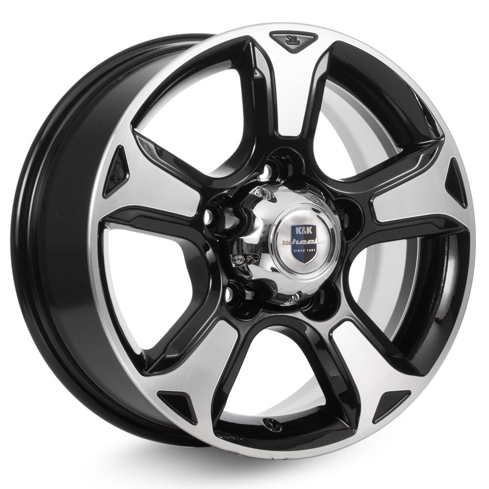 КиК  Атлант (КС757)  7,0R16 5*139,7 ET35  d108,5  Алмаз черный  [71532]  Fb max 950 kg