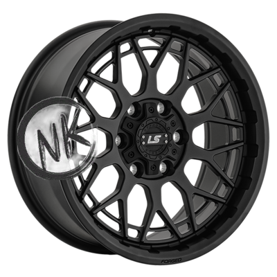 LS Forged 9×17/6×139,7 ET20 D106,1 LS FG52 MB (конус, Колпак+лого)