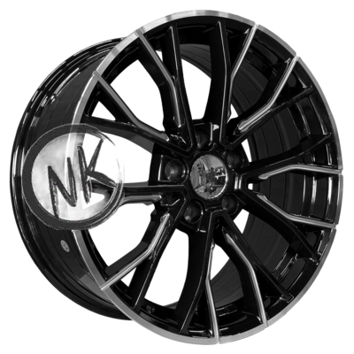 PDW 8×18/5×112 ET30 D66,56 5438 Gloss Black Machine Edge and Milled Spoke (PDW)