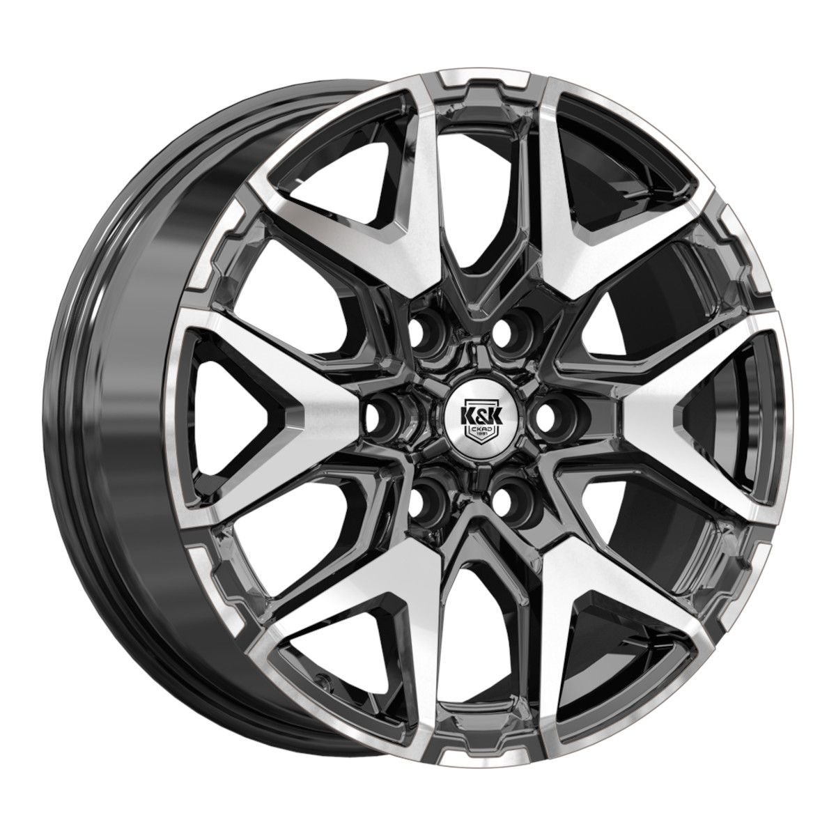 КиК  Гангут (КС1176)  7,5R18 6*139,7 ET36  d100,1  Алмаз черный  [84171]  Fb max 900 kg